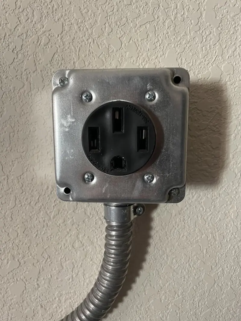 NEMA 14-50 outlet installed for Electrical Panel Upgrade in Romulus